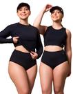 Kit Blusa Uv + Top Cropped Bojo + Hot Pant Praia Fitness + Brinde Viseira