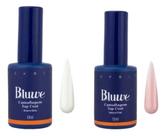 Kit Bluwe Top Coat Camuflagem 10ml Pink Natural +Branco Baby