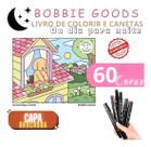 Kit Bobbie Goods Livro Colorir Original + 60 Cores Canetinhas Touch Marcador Permanente Ponta Dupla