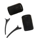 Kit Bobes de Cabelo com tiras autocolantes e Grampo 35mm Nº 4 Preto (2 Peças) Kit Bobes de Cabelo com tiras autocolantes e Grampo 35mm Nº 4 Preto (2 Peças)