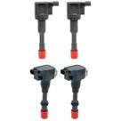 Kit Bobina De Ignição Denso 2 Dianteira E 2 Traseira Honda Fit 1.4 8v 2004 a 2008