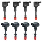 Kit Bobina De Ignição Denso 4 Dianteira E 4 Traseira Honda Fit 1.4 8v 2004 a 2008