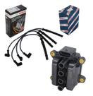 Kit Bobina E Cabo De Vela Sandero Logan Clio 1.0 16v Bosch F00099C602 / 0986221046