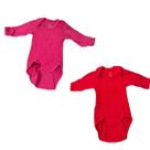 Kit Body Bebê 2un Body Manga Longa Menina de 4 a 6 meses