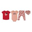 Kit body bebê 4 peças moranguinhos menina elian
