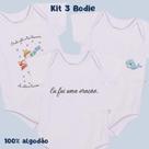 Kit Body Bebê Algodão Macacão Recém nascido 3 Bodie Sortidos