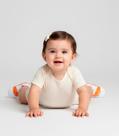 Kit Body Bebê Curto Canelado 2 Peças Select Bege