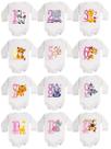 kit Body Bebê Mesversario Manga Longa Safari Bichinhos