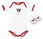 Kit Body Bebê + Pantufa São Paulo Torcida Baby Oficial