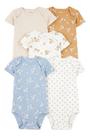 Kit Body Carters De 5 Peças Manga Curta Carter's Amarelo 3m