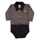 Kit Body + Casaco Xadrez Luxo Bebê Menino Katita Kids 2734 Kit Body + Casaco Xadrez Luxo Bebê Menino Katita Kids 2734