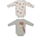 Kit Body Duas Peças Bebê Menino Marfim Heitor Savana Kit Body Duas Peças Bebê Menino Marfim Heitor Savana
