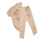Kit Body e Calça Bebe Bichinhos Estampa Digital Manga Curta Conjunto Infantil