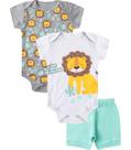 Kit Body Infantil Curto 3 Peças Select Cinza