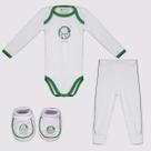 Kit Body Longo Calça e Pantufa Infantil Palmeiras Kit Body Longo Calça e Pantufa Infantil Palmeiras