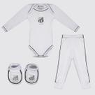 Kit Body Longo Calça e Pantufa Infantil Santos Kit Body Longo Calça e Pantufa Infantil Santos