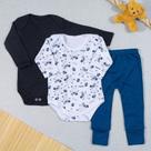 Kit Body Longo Com Calça para Bebê 3 Peças Hipopótamo Kit Body Longo Com Calça para Bebê 3 Peças Hipopótamo