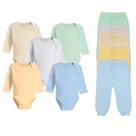 Kit Body Longo e Mijão Culote Liso 10 Peças Roupa Para Bebê Kit Body Longo e Mijão Culote Liso 10 Peças Roupa Para Bebê