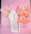 Kit Body Menina Mub Longo Estampado Sortidos - 03 Peças