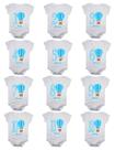Kit body mesversario balões 12 bodies de bebê com meses