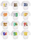 Kit Body Mesversario Manga Longa Safari 12 Bodies de Bebê