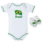 Kit Body + Pantufa para Bebê do Brasil Torcida Baby - 033 Kit Body + Pantufa para Bebê do Brasil Torcida Baby - 033
