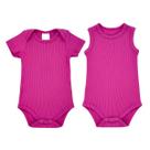 Kit Body Regata + Body Manga Curta Bebê Canelado Básico