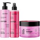 Kit Body Splash + Esfoliante + Hidratante Corpo E Rosto Labotrat Cheiro De Fruta Cereja 300g