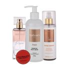 Kit Body Splash Hidratante Corporal Perfume Capilar Roses Barbours Beauty Kit Body Splash Hidratante Corporal Perfume Capilar Roses Barbours Beauty