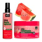 Kit Body Splash Mist e Creme Esfoliante Melancia Facial e Corporal Bio Soft
