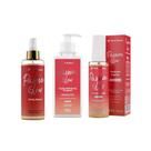 Kit Body Splash Perfume Capilar Loção Desire Passion Secret