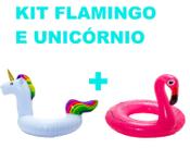 Kit Boias 1,2 metros Infláveis Unicórnio e Flamingo