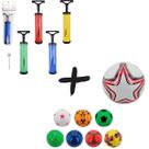 Kit Bola de Futebol Social N 5 Funs e Bomba de Inflar Manual
