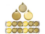 Kit Bola De Natal Mista Dourado 12 Unidades 8cm - Riomaster