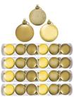 Kit Bola De Natal Mista Gliter, Fosco e Brilho Dourado 24 Unidades 8cm - Master Christmas Kit Bola De Natal Mista Gliter, Fosco e Brilho Dourado 24 Unidades 8cm - Master Christmas