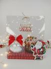 Kit Bola de Natal Personalizada com Foto mais Embalagem para Mini Panetone Luxo