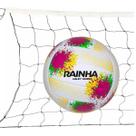 Kit Bola De Vôlei Rainha Sunny + Rede Vôlei Master Rede Seda 5M 1 Faixa Sintética