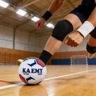 Kit Bola Futsal 1000 Munh. Atoalhada Joelheira Elástica