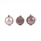 Kit Bola Natal Le 6cm Rosé Gold com 6 Unidades
