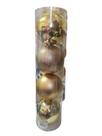 Kit Bolas De Natal Douradas brilhosas Luxuosas 12cm-8un Kit Bolas De Natal Douradas brilhosas Luxuosas 12cm-8un