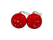 Kit Bolas de Natal PVC Estrelinhas Vermelho 2pcs 8cm - LEAO PRIMO