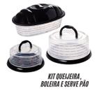 Kit Boleira Base de Bolo Queijeira Porta Queijo e Serve Pão Plasutil Kit Boleira Base de Bolo Queijeira Porta Queijo e Serve Pão Plasutil