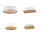 Kit Boleira + Manteigueira + Porta Frios + Porta Queijo Bambu Kit Boleira + Manteigueira + Porta Frios + Porta Queijo Bambu