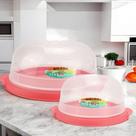 Kit Boleira + Queijeira Plastico Para Alimentos Com Tampa Hermetica