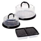 Kit Boleira Suporte de Bolo Queijeira e Porta Frios Presunto Plasutil Armazene Decore Café da Manhã