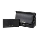 Kit Bolsa Baú Croco Feminina Texturizado Transversal + Carteira de Mão Preta Lançamento Kit Bolsa Baú Croco Feminina Texturizado Transversal + Carteira de Mão Preta Lançamento