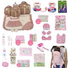Kit Bolsa de Maternidade 3 Peças + Saída maternidade + Enxoval Master menina