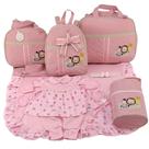 Kit Bolsa de Maternidade 5 Peças Safari Baby Saída Menina