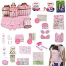 Kit Bolsa de Maternidade 5 Peças + Saída maternidade + Enxoval Master menina
