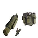 Kit Bolsa De Pesca e Porta Vara Molinete 4 divisórias Em Lona Impermeável Kit Bolsa De Pesca e Porta Vara Molinete 4 divisórias Em Lona Impermeável
